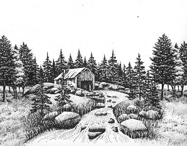 Simplescapes, Rustic Sepia, Frame III