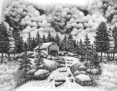 Simplescapes, Rustic Sepia, Frame IV