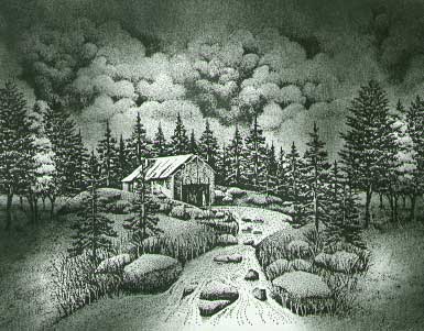 Simplescapes, Rustic Sepia, Frame V