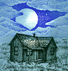 Frame 3, SimpleScapes Moonlit Cabin Miniscapes