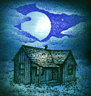 Frame 6, SimpleScapes Moonlit Cabin Miniscapes