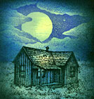 Frame 7, SimpleScapes Moonlit Cabin Miniscapes