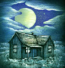 Frame 8, SimpleScapes Moonlit Cabin Miniscapes