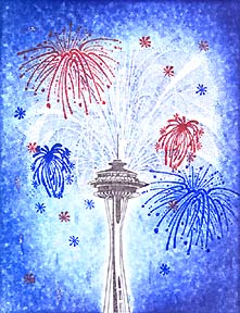 Fourth of July at the Space Needle